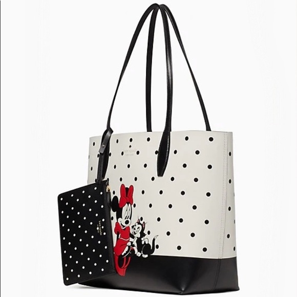 kate spade Handbags - ♠️Kate Spade X Disney Reversible Minnie Mouse Polka Dots dot Large Tote Bag NWT